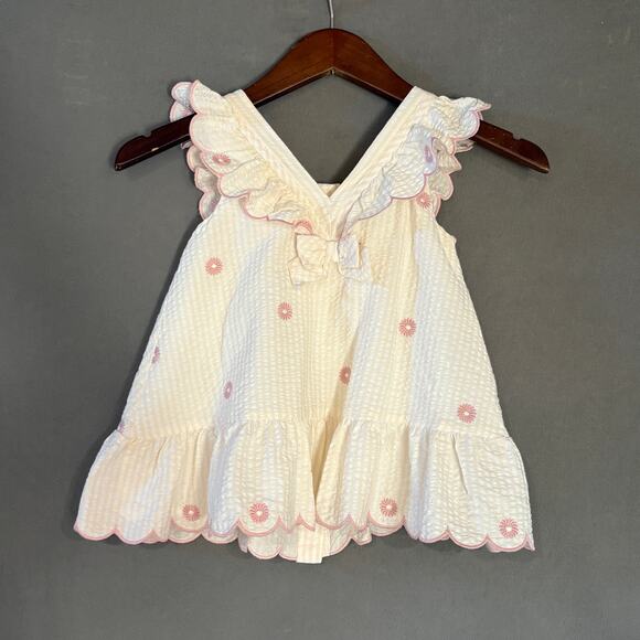 Happily Grey Other - Happily Grey Kids Baby Girls Embroidered Top Cream‎ & Pink Size 5T/110cm